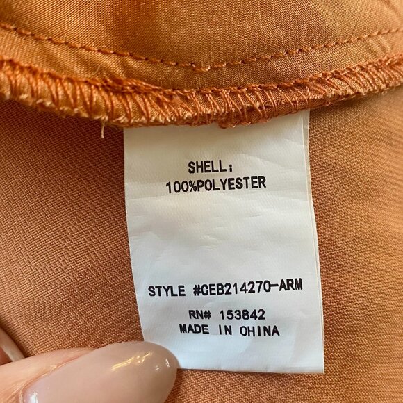 ✨ Orange Silky Midi Skirt with flattering slit ✨ - Picture 8 of 10